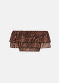 Animal print μπλούζα με βολάν