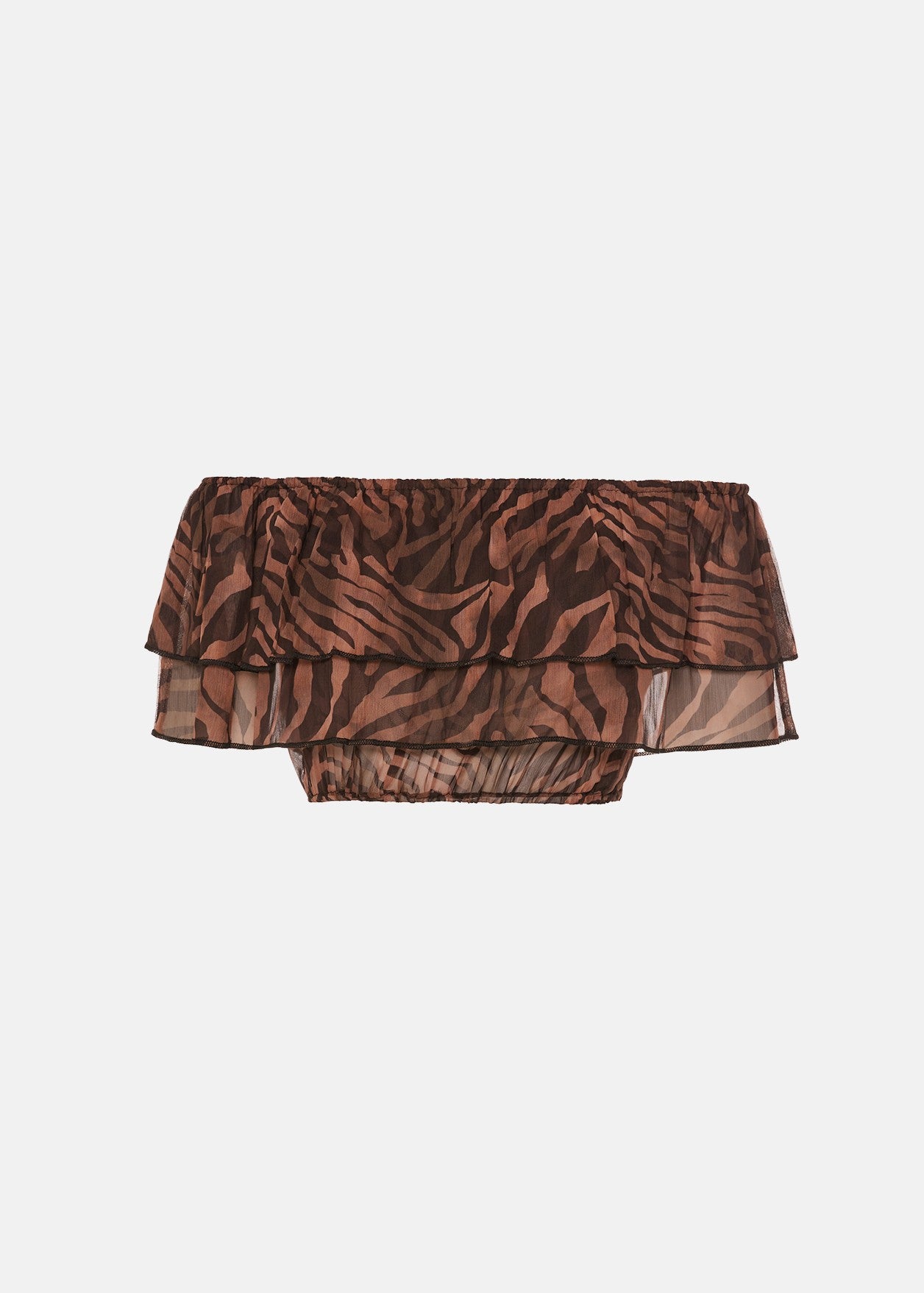 Animal print μπλούζα με βολάν