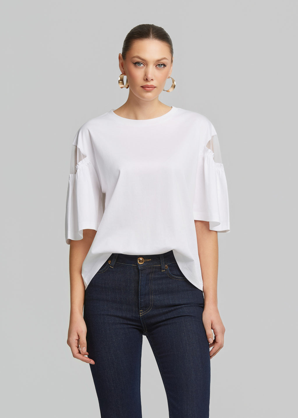 Μπλούζα με λεπτομέρεια διαφάνεια