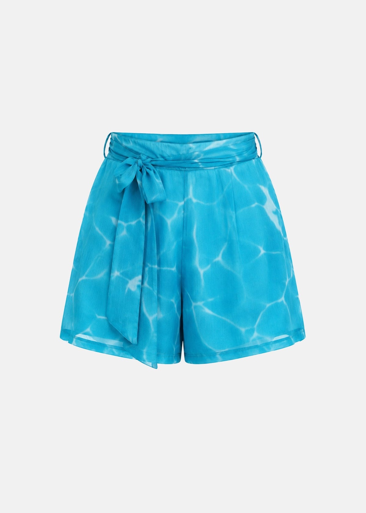 Σόρτς με ζώνη σε batik τύπωμα