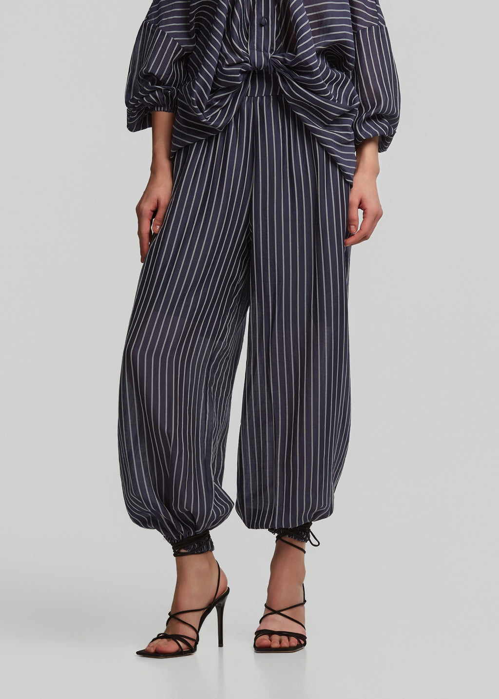 Ψηλόμεσο ριγέ Harem pants