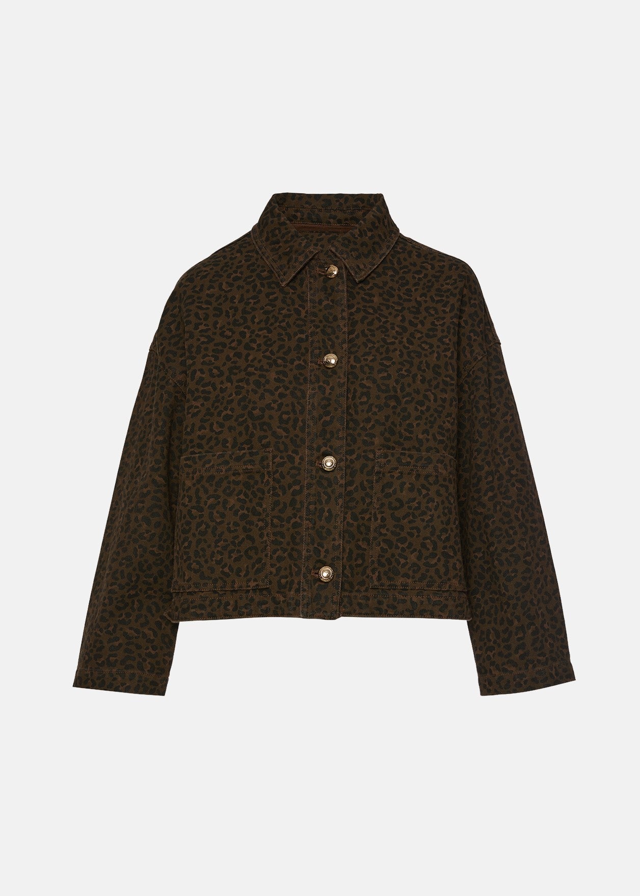 Animal print τζιν τζάκετ