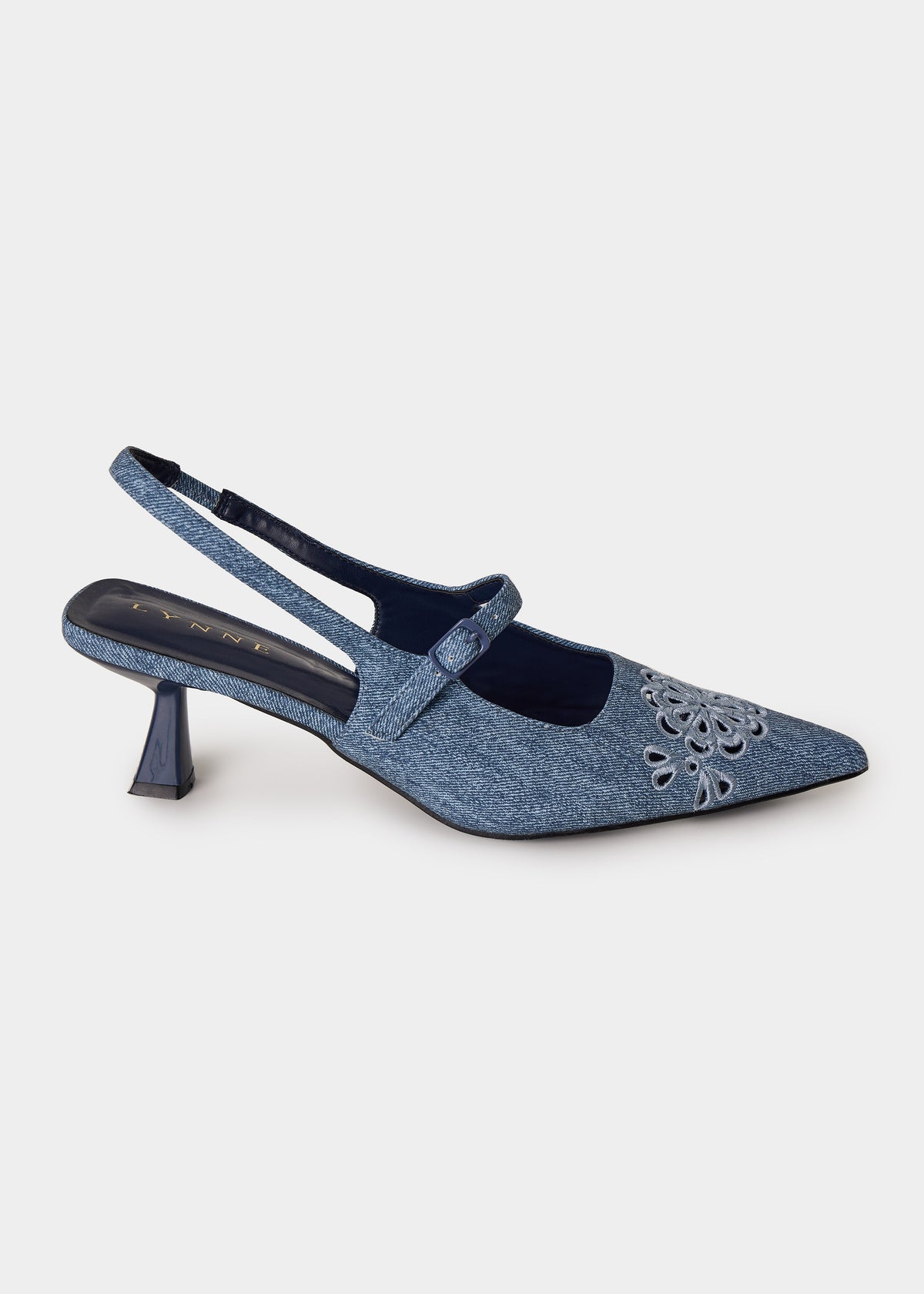 Τζιν mary janes με κέντημα
