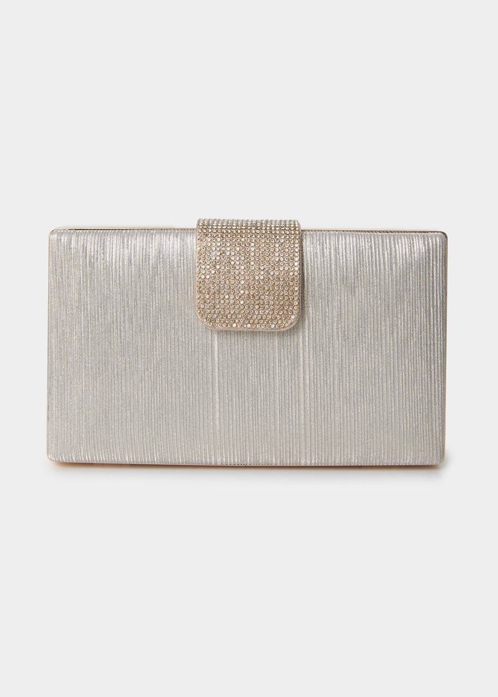 Μεταλλιζέ clutch με στρας