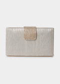 Μεταλλιζέ clutch με στρας