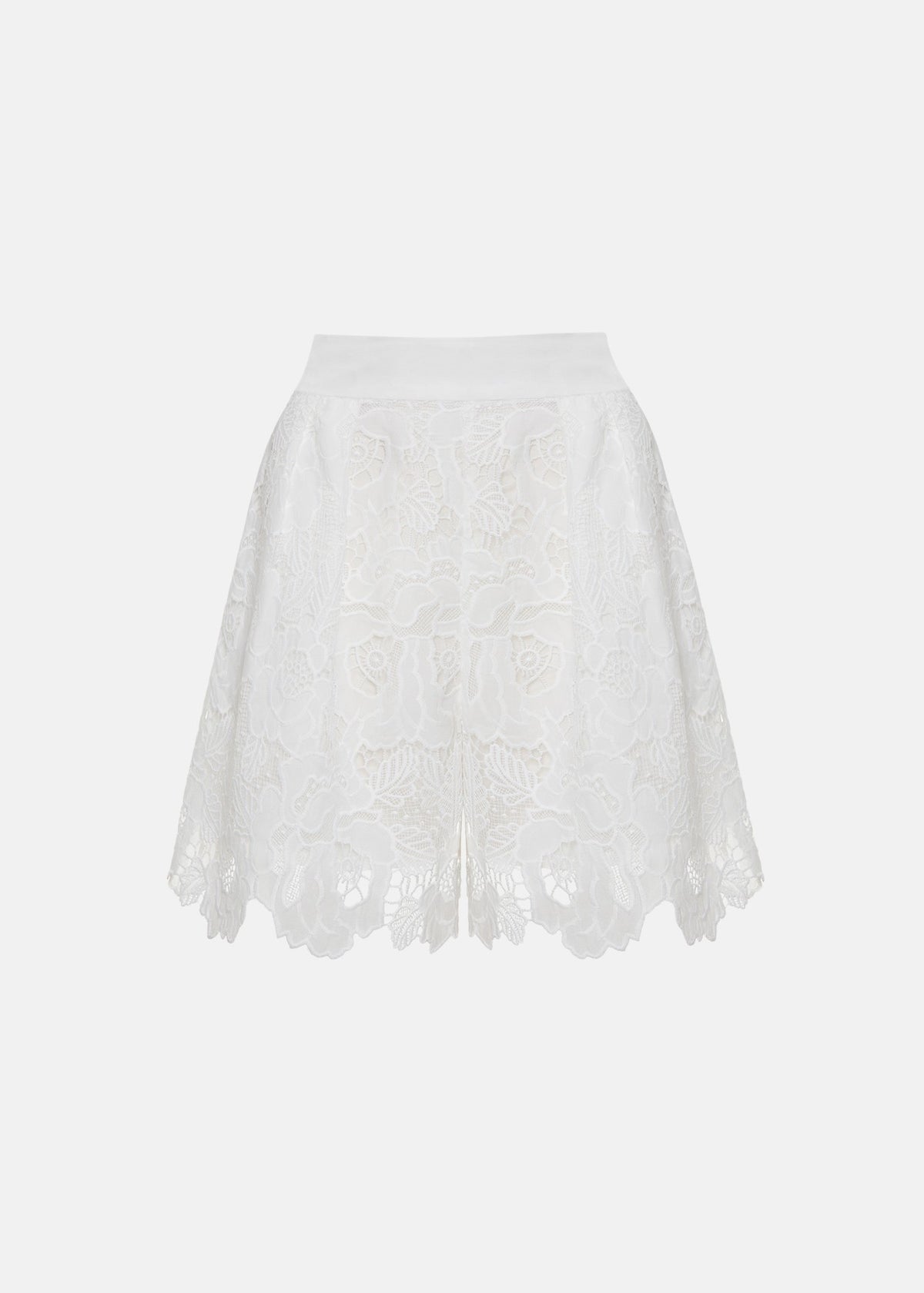 Σόρτς από δαντέλα broderie