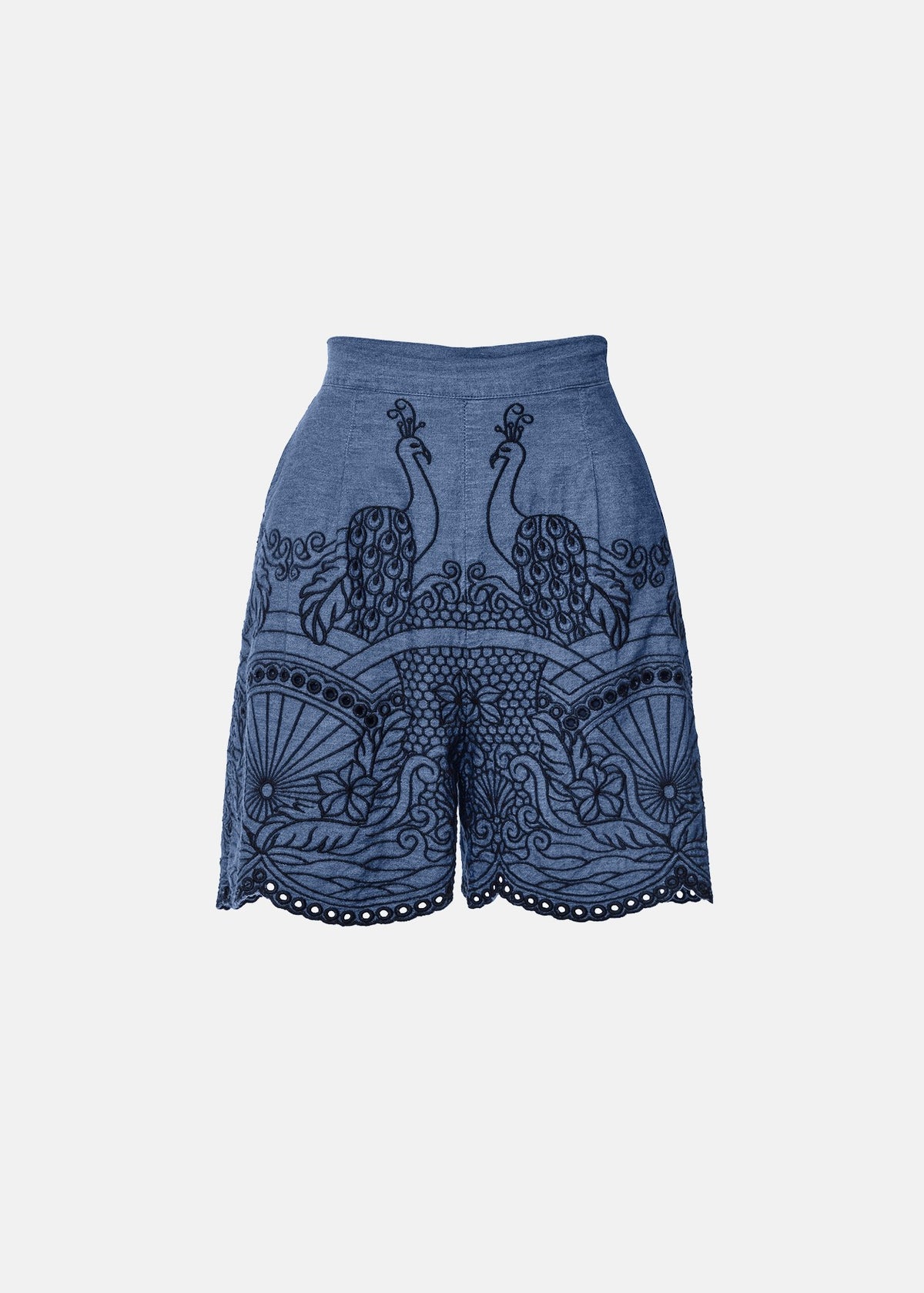 Τζιν σόρτς με κέντημα