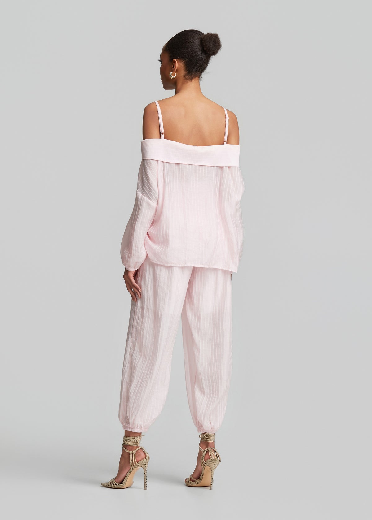Ψηλόμεσο ριγέ Harem pants