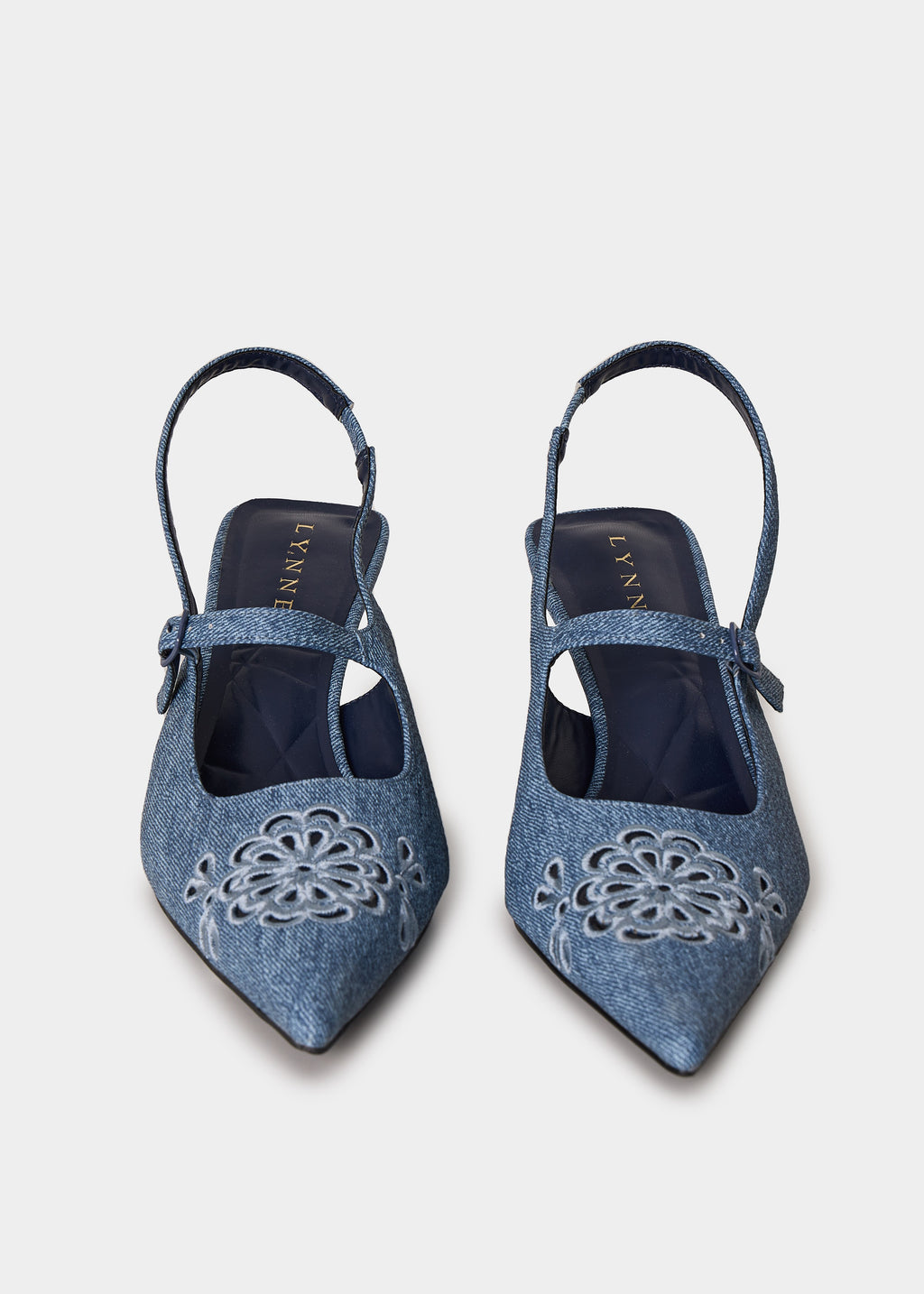 Τζιν mary janes με κέντημα