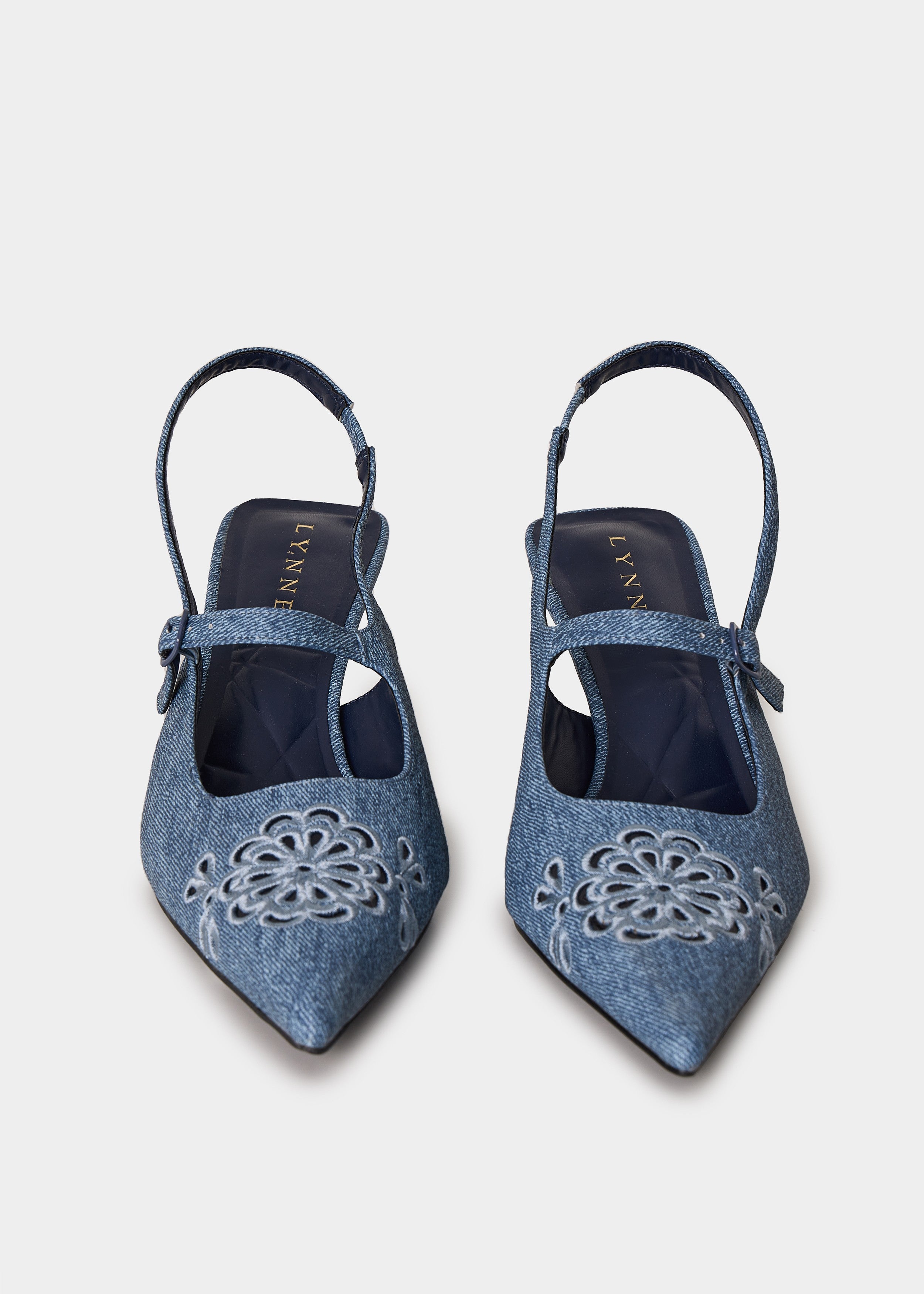 Τζιν mary janes με κέντημα